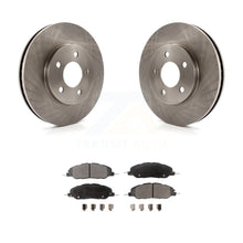 Charger l&#39;image dans la galerie, Front Disc Brake Rotors And Ceramic Pads Kit For 2005-2010 Ford Mustang Base