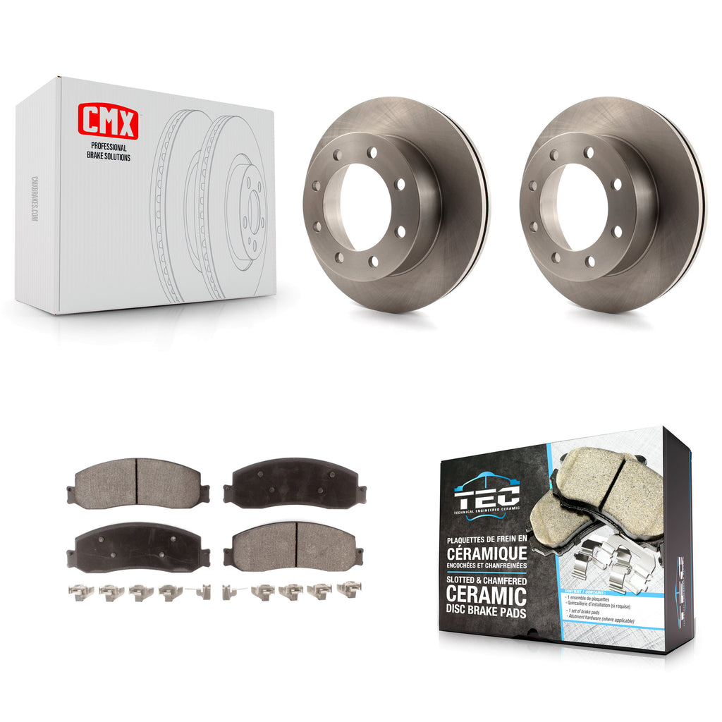 [Front] 2011 Ford F-350 Super Duty 4WD Premium OE Brake Rotors & Ceramic Pads Kit For Max Braking