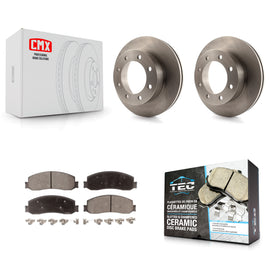 [Front] 2011 Ford F-350 Super Duty 4WD Premium OE Brake Rotors & Ceramic Pads Kit For Max Braking