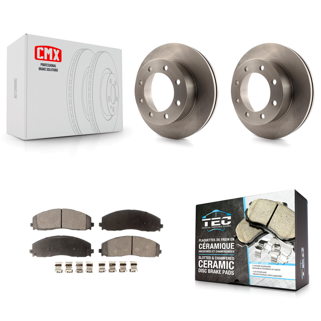 [Front] 2013 Ford F-350 Super Duty 4WD Premium OE Brake Rotors & Ceramic Pads Kit For Max Braking