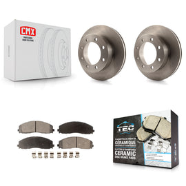 [Front] 2013 Ford F-350 Super Duty 4WD Premium OE Brake Rotors & Ceramic Pads Kit For Max Braking