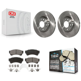 Front Brake Rotors & Ceramic Pad Kit For Ford Fusion Mazda 6 Lincoln MKZ Mercury
