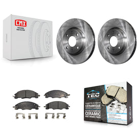 [Front] 2008-2011 Ford Focus Premium OE Brake Rotors & Ceramic Pads Kit For Max Braking