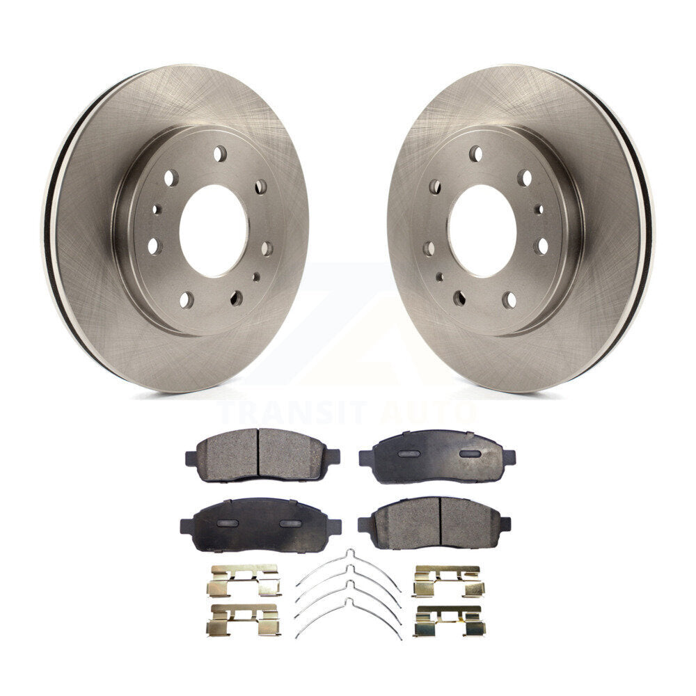 Front Disc Brake Rotor And Ceramic Pad Kit For 2009 Ford F-150 With 7 Lug Wheels