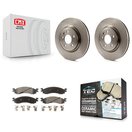 [Front] 2010-2012 Ford Taurus SHO Premium OE Brake Rotors & Ceramic Pads Kit For Max Braking