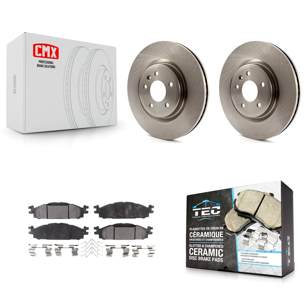 Front Brake Rotors Ceramic Pad Kit For Ford Explorer Taurus Flex Lincoln MKT MKS