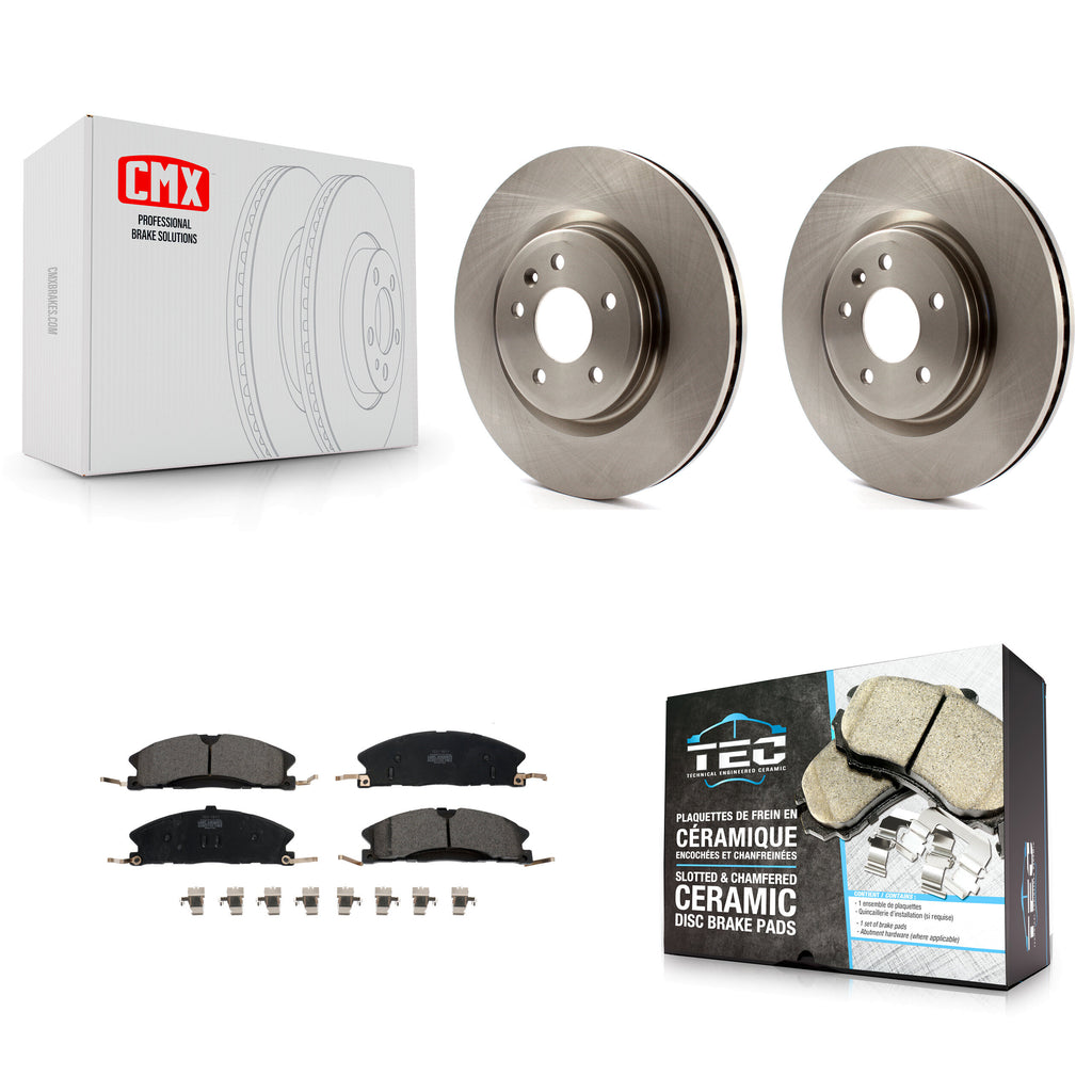 Front Brake Rotor Ceramic Pad Kit For Ford Explorer Sport With Heavy Duty Brakes