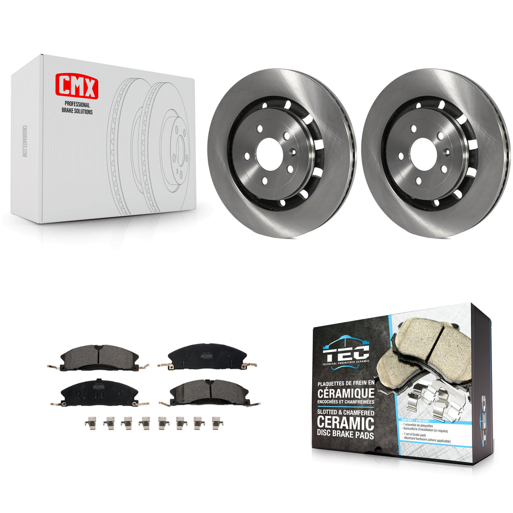 Front Brake Rotor & Ceramic Pad Kit For Ford Explorer Taurus Flex Police Utility
