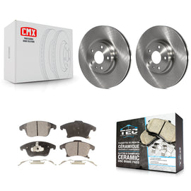 Front Disc Brake Rotors And Ceramic Pads Kit For Ford Fusion Lincoln MKZ
