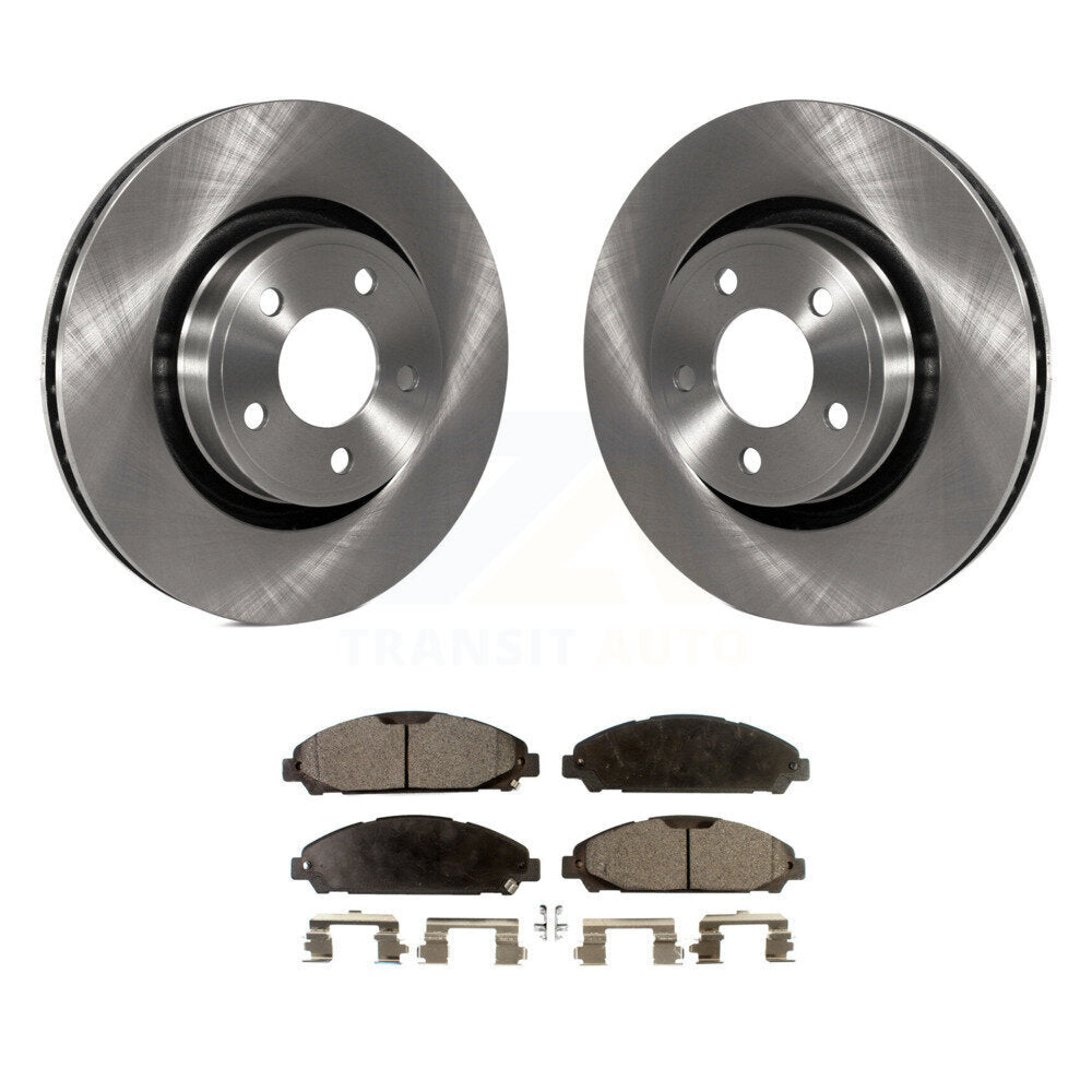 Front Disc Brake Rotors And Ceramic Pads Kit For Ford Mustang