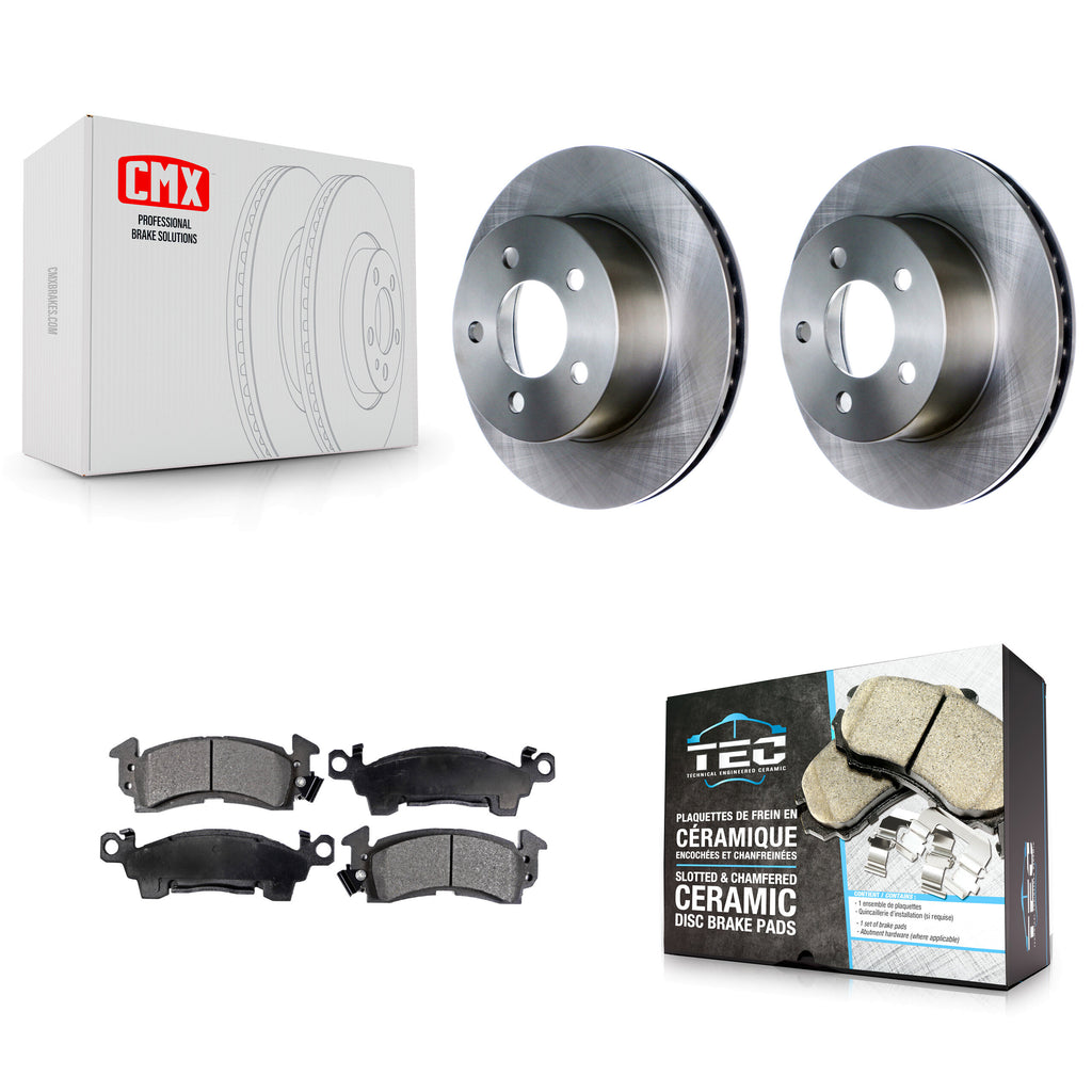 Front Brake Rotors Ceramic Pad Kit For Jeep Grand Wagoneer 3.203" Overall Height