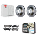 Front Brake Rotors Ceramic Pad Kit For Jeep Grand Wagoneer 3.203" Overall Height