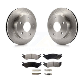 [Front] 2000-2001 Dodge Ram 1500 4WD Premium OE Brake Rotors & Ceramic Pads Kit For Max Braking