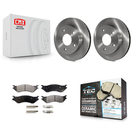 [Front] 2000-2001 Dodge Ram 1500 RWD Premium OE Brake Rotors & Ceramic Pads Kit For Max Braking