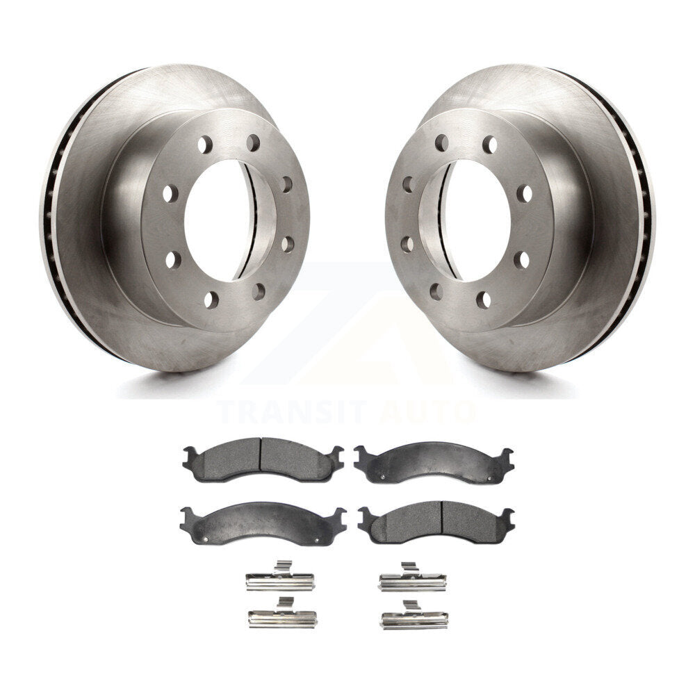 Front Disc Brake Rotors And Ceramic Pads Kit For Dodge Ram 2500 3500 Van