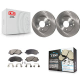Front Brake Rotors Ceramic Pad Kit For Mitsubishi Chrysler Sebring Dodge Stratus