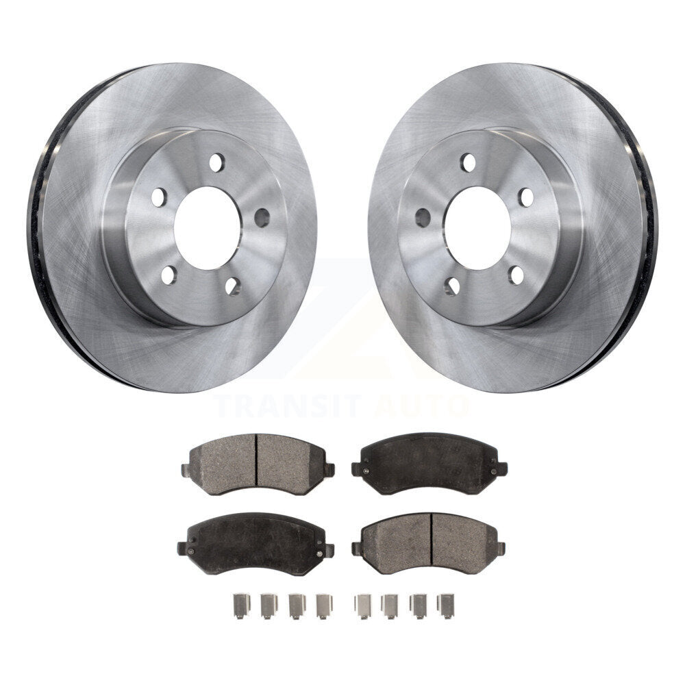 Front Disc Brake Rotors And Ceramic Pads Kit For 2002-2007 Jeep Liberty