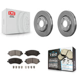 Front Disc Brake Rotor & Ceramic Pad Kit For Dodge Chrysler Town Country Grand