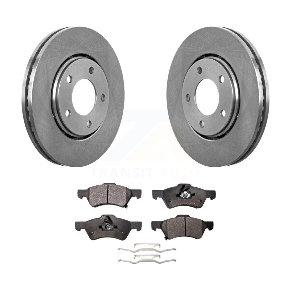 Front Disc Brake Rotors And Ceramic Pads Kit For Dodge Caravan Chrysler Voyager