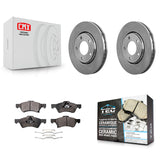 Front Disc Brake Rotors And Ceramic Pads Kit For Dodge Caravan Chrysler Voyager