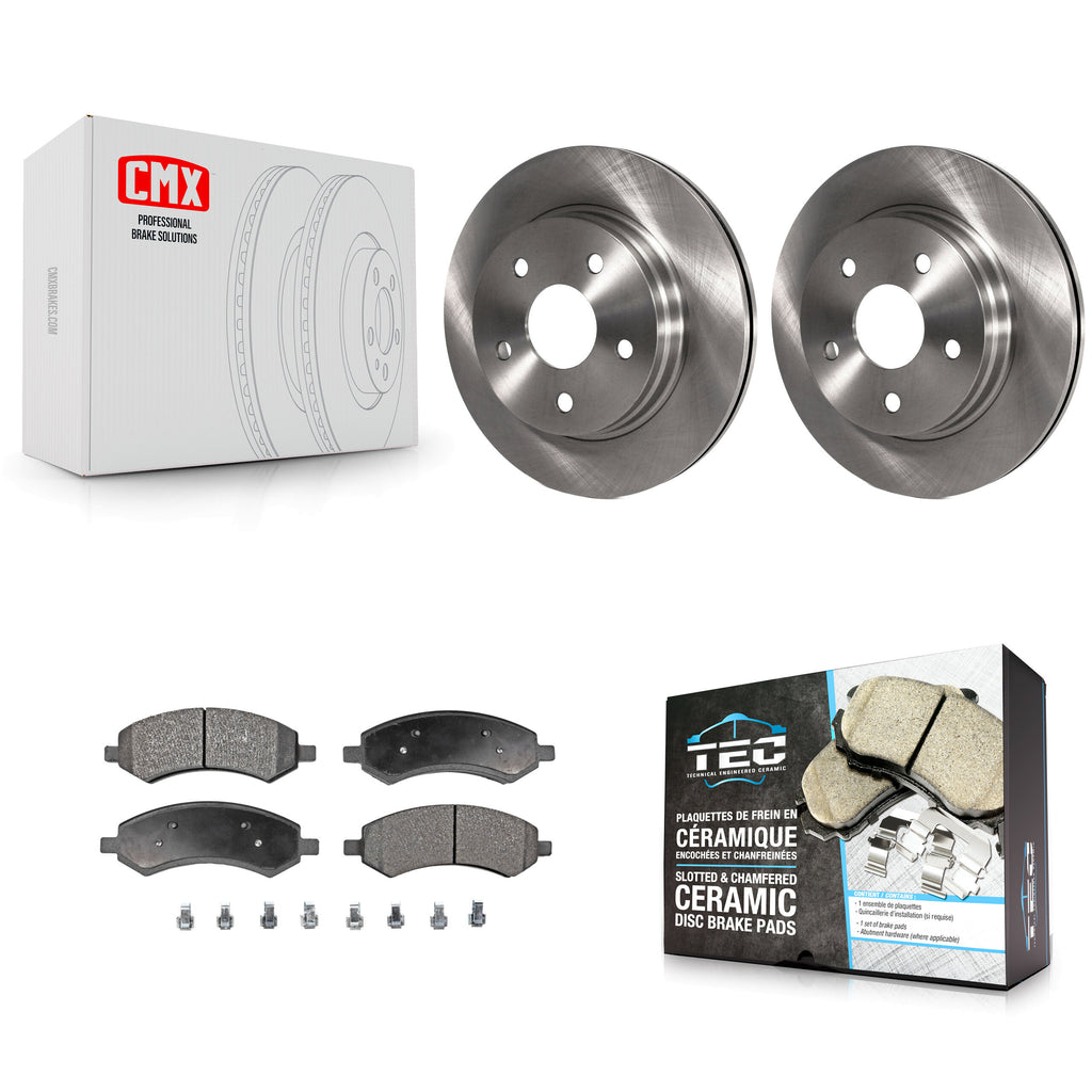 Front Brake Rotors & Ceramic Pad Kit For Ram 1500 Dodge Classic Durango Chrysler