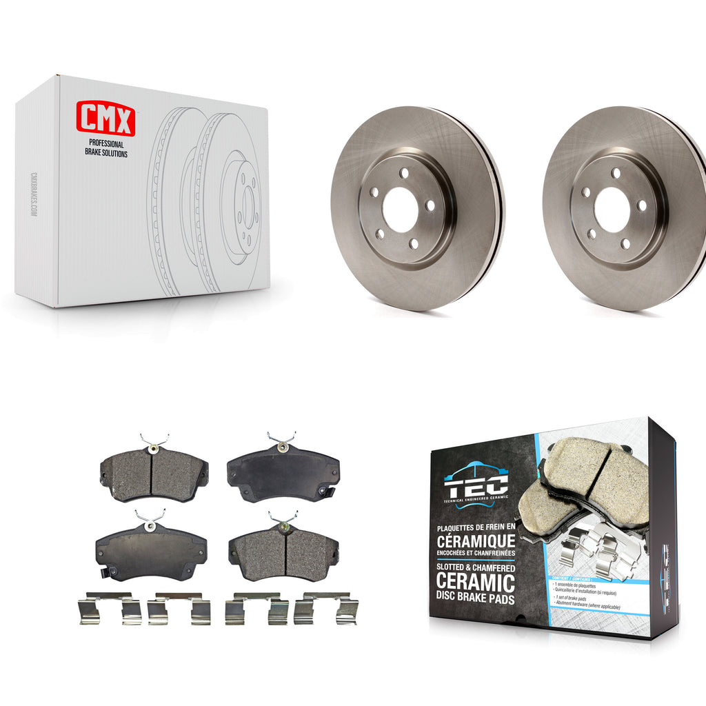 Front Disc Brake Rotors And Ceramic Pads Kit For Chrysler PT Cruiser Dodge Neon