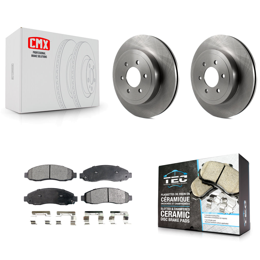 [Front] 2003-2004 Dodge Dakota Premium OE Brake Rotors & Ceramic Pads Kit For Max Braking