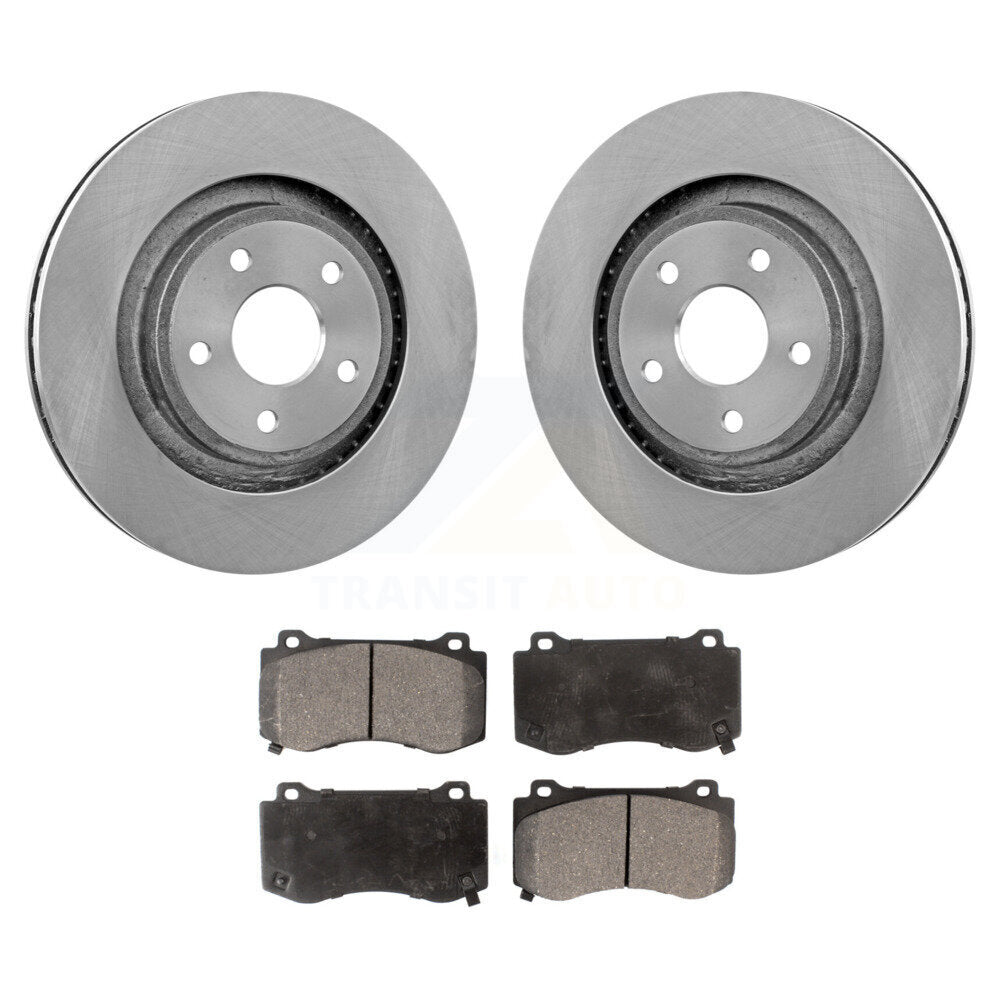 Front Disc Brake Rotors & Ceramic Pad Kit For 2006-2010 Jeep Grand Cherokee SRT8