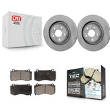 [Front] 2006-2010 Jeep Grand Cherokee SRT8 Premium OE Brake Rotors & Ceramic Pads Kit For Max Braking