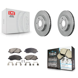 Front Disc Brake Rotors And Ceramic Pads Kit For Dodge Caliber Mitsubishi Lancer