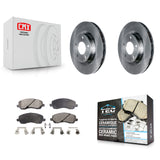 Front Brake Rotor Ceramic Pad Kit For Jeep Dodge Patriot Mitsubishi Chrysler 200