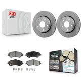 Front Disc Brake Rotors And Ceramic Pads Kit For Jeep Wrangler JK