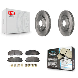 Front Disc Brake Rotors And Ceramic Pads Kit For Dodge Grand Caravan