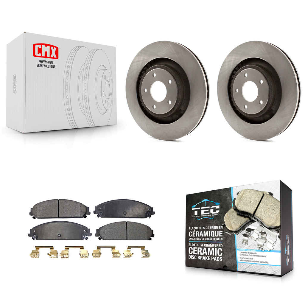 Front Disc Brake Rotors & Ceramic Pad Kit For Dodge Chrysler 200 Avenger Caliber