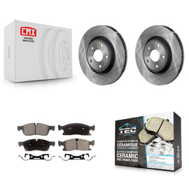 Front Disc Brake Rotors Ceramic Pad Kit For Jeep Grand Cherokee Dodge Durango WK