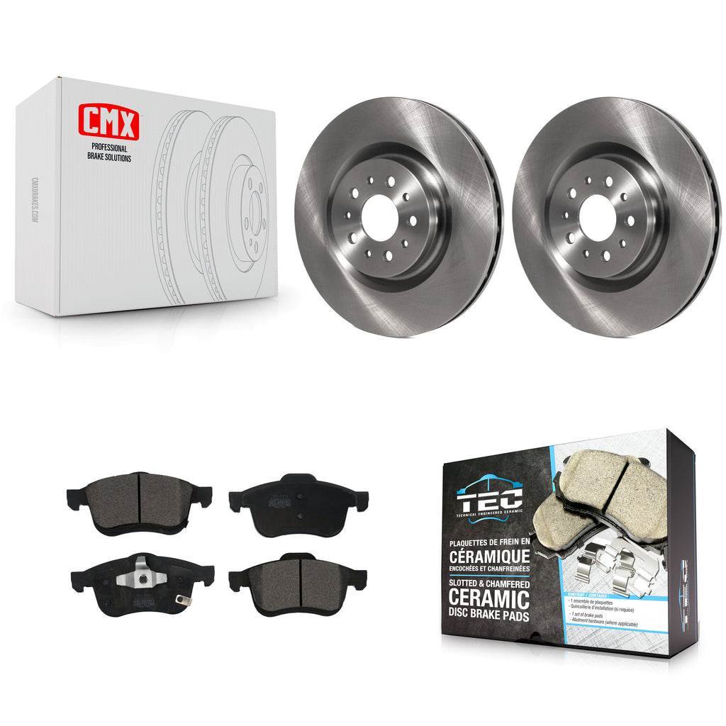 [Front] 2015-2021 Ram ProMaster City Premium OE Brake Rotors & Ceramic Pads Kit For Max Braking