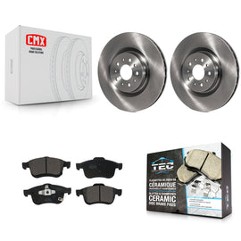 [Front] 2015-2021 Ram ProMaster City Premium OE Brake Rotors & Ceramic Pads Kit For Max Braking