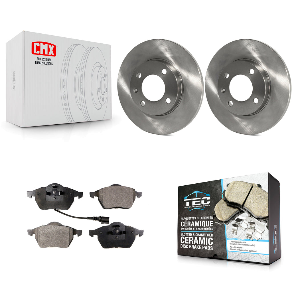 [Front] 1996-1998 Volkswagen Jetta 2.8L Premium OE Brake Rotors & Ceramic Pads Kit For Max Braking