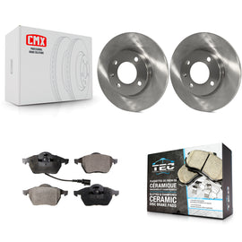 [Front] 1996-1998 Volkswagen Jetta 2.8L Premium OE Brake Rotors & Ceramic Pads Kit For Max Braking