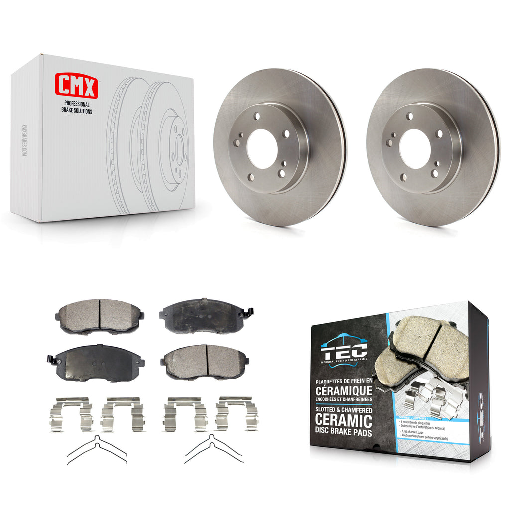 Front Disc Brake Rotors And Ceramic Pads Kit For Nissan Maxima INFINITI I30