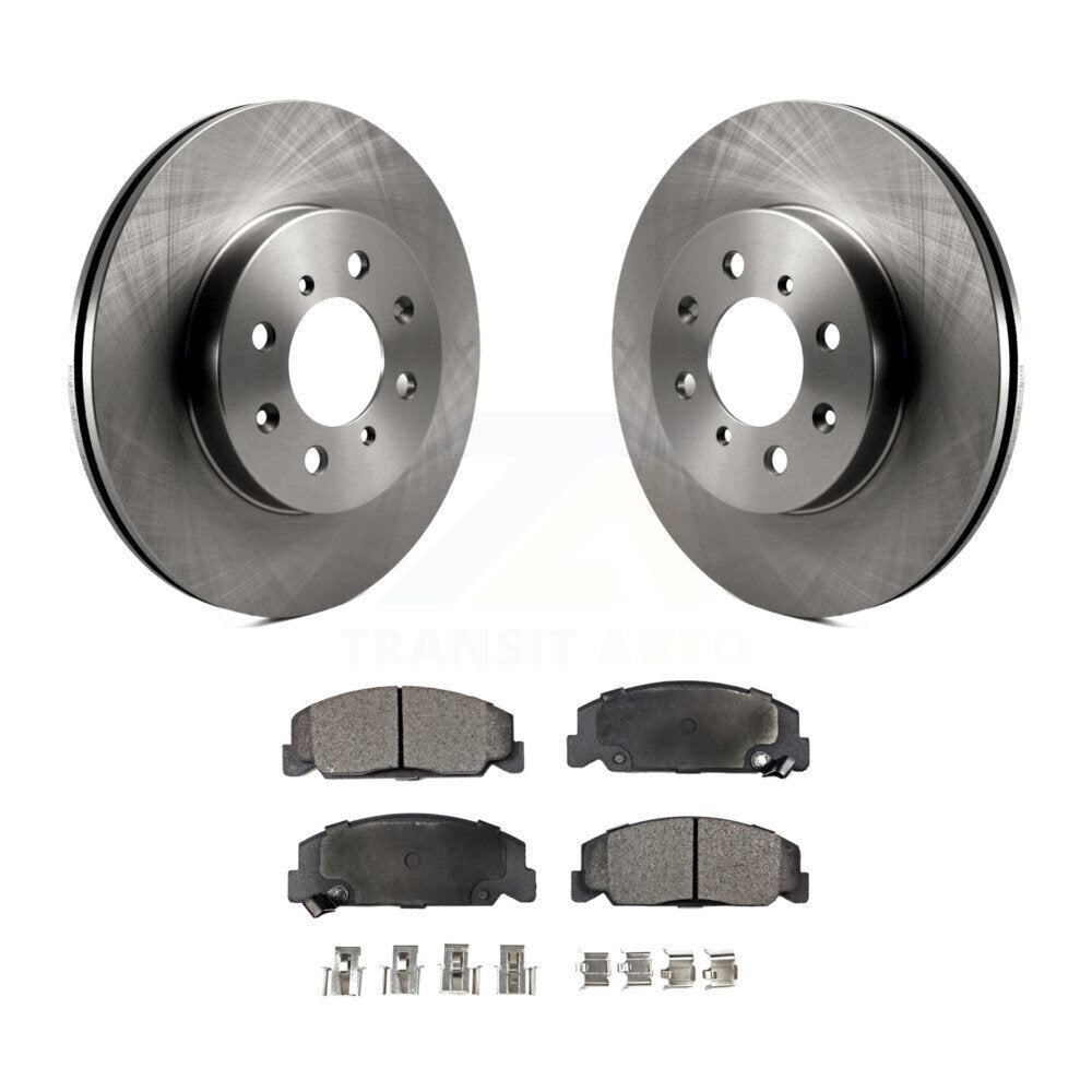 Front Disc Brake Rotors Ceramic Pad Kit For 1997 Honda Civic LX with 4-Wheel ABS