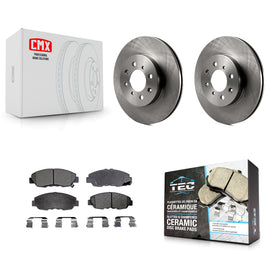 Front Disc Brake Rotors And Ceramic Pads Kit For Honda Civic Insight Acura EL