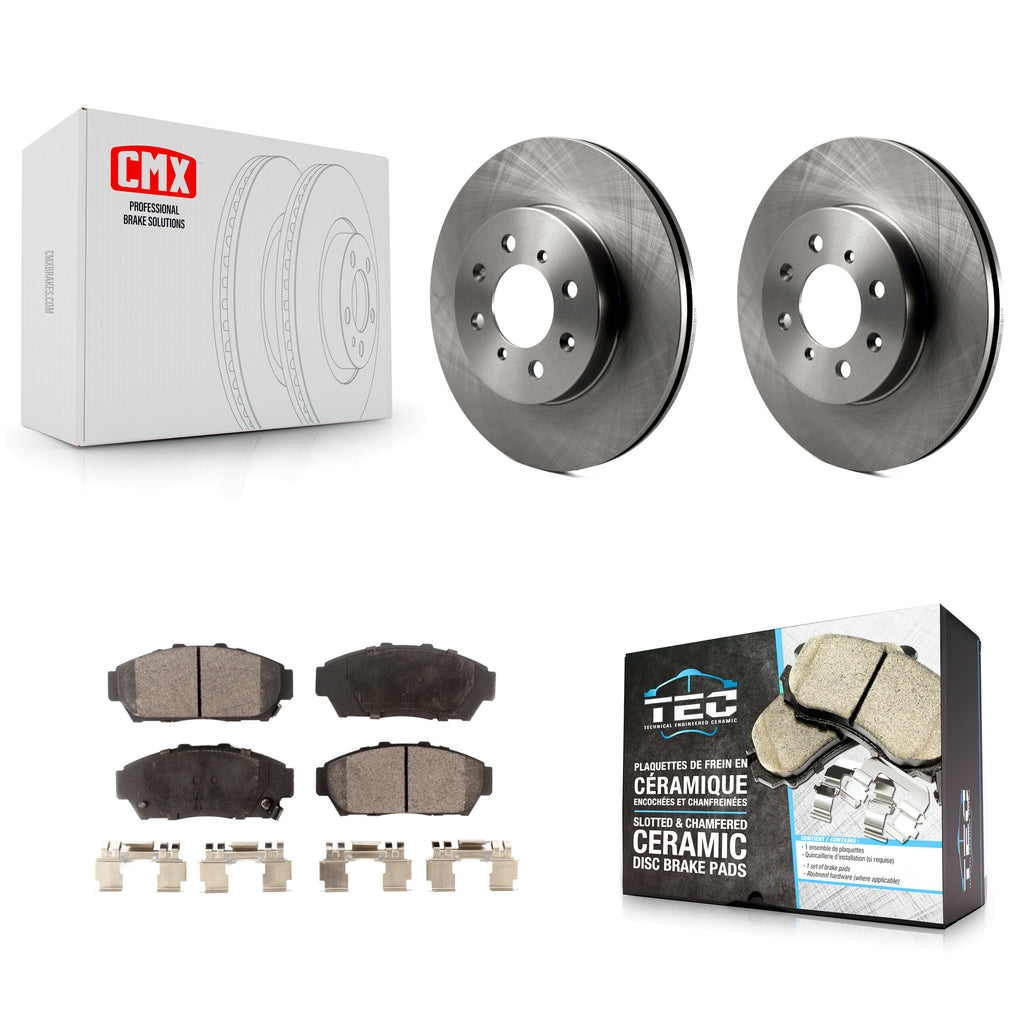 Front Disc Brake Rotors And Ceramic Pads Kit For Acura Integra Honda Civic