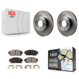Front Disc Brake Rotors And Ceramic Pads Kit For Acura Integra Honda Civic