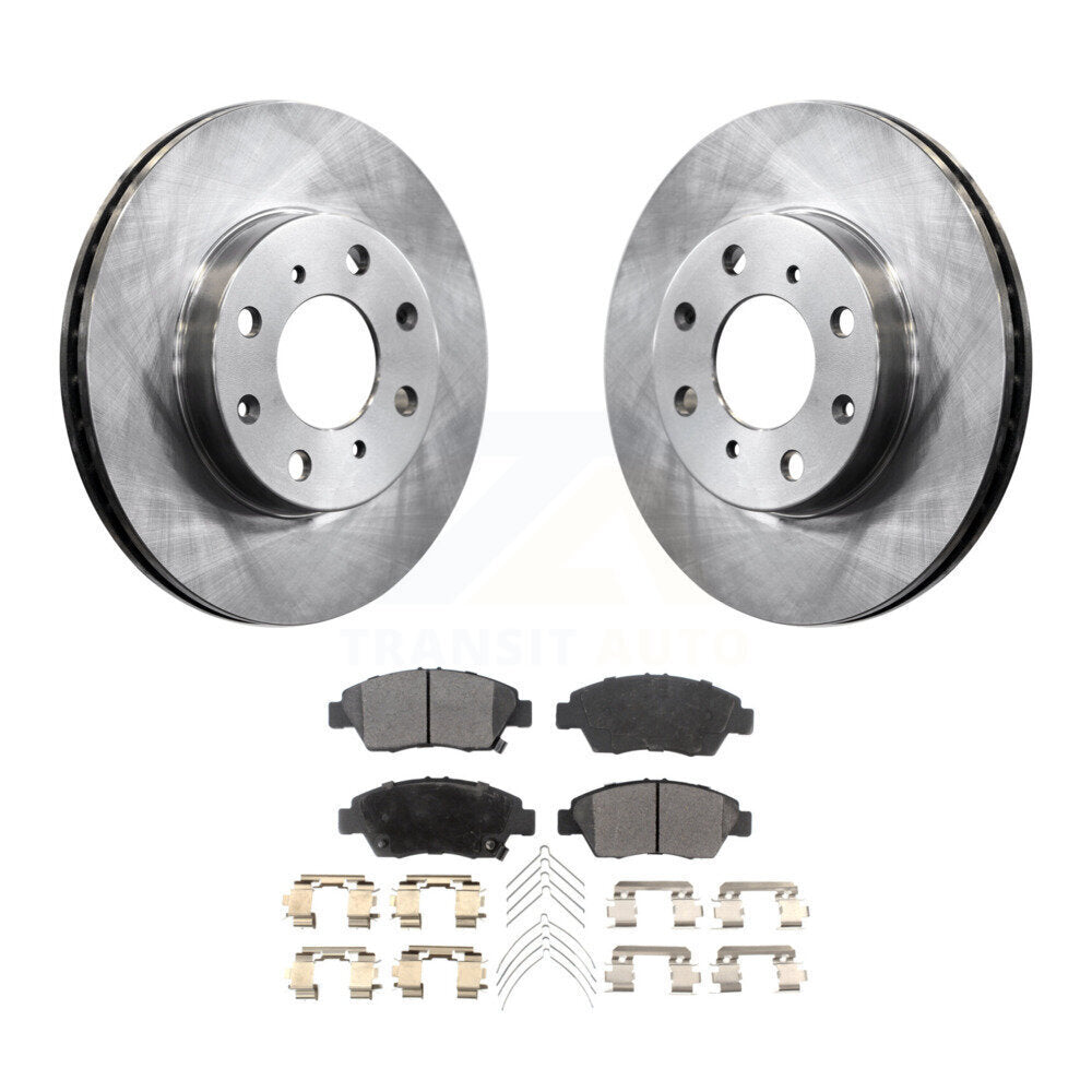 Front Disc Brake Rotors And Ceramic Pads Kit For Honda Civic