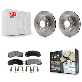 Front Disc Brake Rotors And Ceramic Pads Kit For Eagle Talon Plymouth Laser AWD