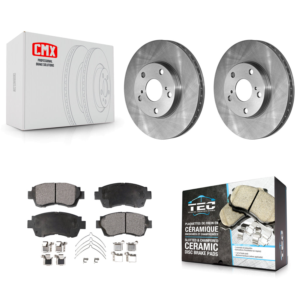 Front Brake Rotor And Ceramic Pad Kit For Toyota Camry Sienna Avalon Lexus ES300