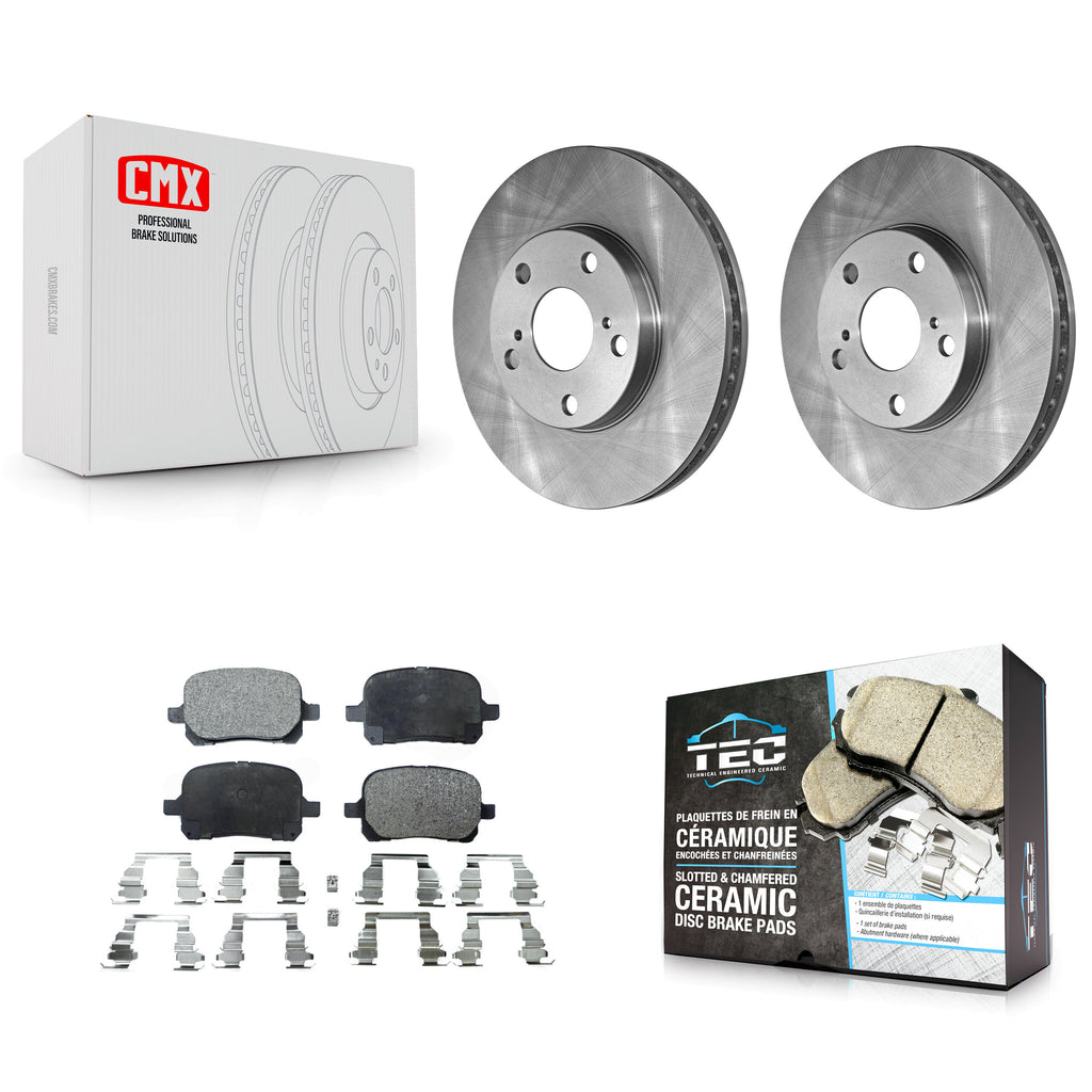 Front Brake Rotor And Ceramic Pad Kit For Toyota Camry Avalon Lexus ES300 Solara