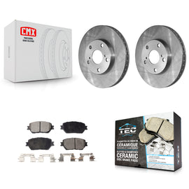 Front Disc Brake Rotors And Ceramic Pads Kit For Toyota Camry