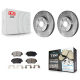 Front Disc Brake Rotors And Ceramic Pads Kit For Toyota Camry